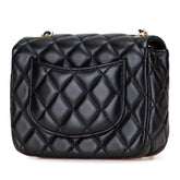 シャネル ミニマトラッセ ココマーク チェーン ショルダーバッグ ブラック ラムスキン レディース CHANEL 【中古】